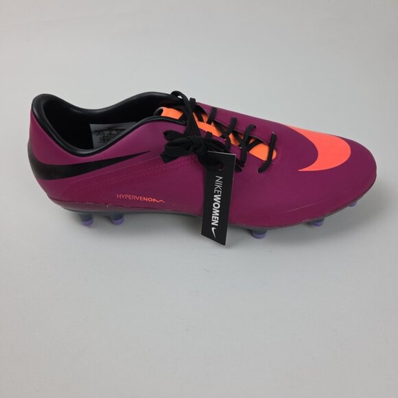 Nike Hypervenom Phatal FG Soccer Cleats Womens 8.5 Magenta Orange Football - Picture 5 of 16